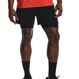 Under Armour Black Fitted 2-In-1 Sports Shorts-image-93