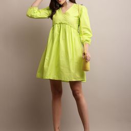 Houseofchic Puff Sleeve A-Line Dress-image-10