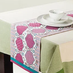 Fabindia Grey & White Printed Pure Cotton Table Runners-20