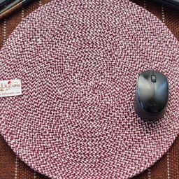 BulkySanta Maroon 2 Pcs Round Table Placemats-30