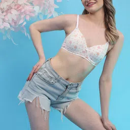 FiveFlag Floral Bra Full Coverage Underwired Heavily Padded-30