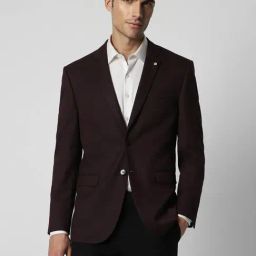 Van Heusen Brown Slim Fit Blazer-image-63