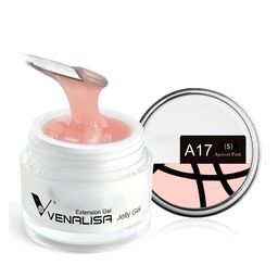 VENALISA UV Sculpture Nail Extension Hard Jelly Builder Gel - 15 ml -Apricot Pink A17 (S)-10