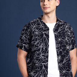 Mast & Harbour Men Slim Fit Abstract Printed Casual Shirt-image-95