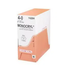 Ethicon NW1205 Monocryl 4-0 Undyed Monofilament Suture Size 70 cm (Pack of 12)-37