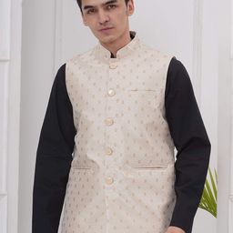Sethukrishna Woven-Design Sleeveless Nehru Jacket-picture-30
