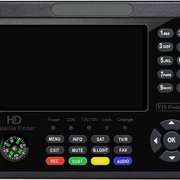 CALMORA V10 Pro Satellite Finder Signal Meter HD Satellite TV Signal Finder DVB-S/S2/S2X/T/T2 Combo Digital Handheld Signal Meter Satellite Finder H.265 4.3Inch LCD for Adjusting Sat Dish image 2