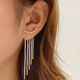 Arzonai Contemporary Ear Cuff Earrings-31