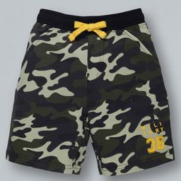 Plum Tree Knee Length Camouflage Print Shorts - Multi Color-picture-14