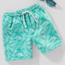 Babyhug Swimming Trunk Tropical Print - Sea Blue-picture-43