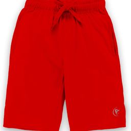 Kiddopanti Placement Printed Knee Length Shorts - Red-image-64