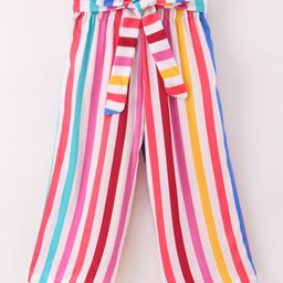CrayonFlakes StripedBelted Palazzo - Pink-picture-5