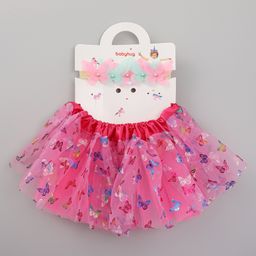 Babyhug Unicorn Costume Set With Headband - Dark Pink-image-40