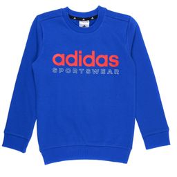 Adidas Kids Cotton Knit Full Sleeves Sweatshirt Logo Print - Blue-image-50