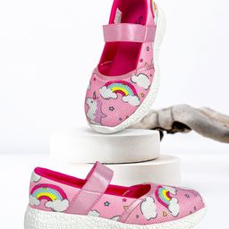 KazarMax Unicorn & Rainbow Designed Ballerinas - Pink-image-42