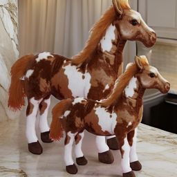 Tickles Horse with Baby Soft Stuffed Plush Animal Toy for Kids Boys & Girls (Color: Brown & White Size: 45 cm)-13