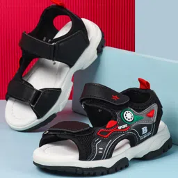 Cute Walk by Babyhug Velcro Closure Sandals With Applique- Black-picture-14