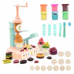 Aditi Toys Play Dough Ice Cream Maker Set, Safe Non-Toxic Dough Kitchen Ice Cream Maker Including 6 Color Dough Tubes Each 50g For Boys Girls, Above 3+ Age (Ivory)-6
