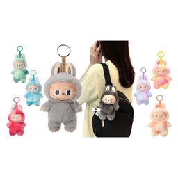 Sanjary Labubu Monsters Stand Labubu Plush Toy Doll Keychain Color design may vary-image-40