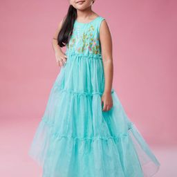 MASTARANG Kids Ethnic Embroidery At Yoke Gown-28