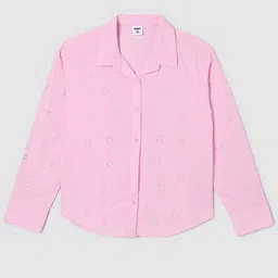 max Girls Spread Collar Conversational Printed Cotton Casual Shirt-picture-38