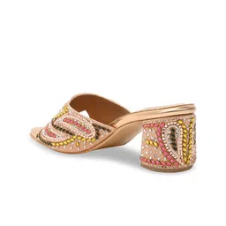 Rocia Embellished Open Toe Party Block Heels Sandals image 5