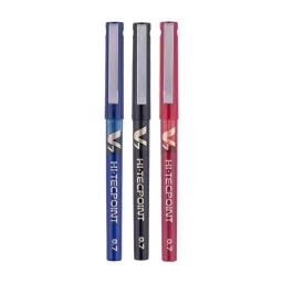 Pilot Hi-Tecpoint V7 0.7 mm Fine Point Liquid Ink Roller Ball Pen, 1 Blue, 1 Black, 1 Red (Pack of 3)-15