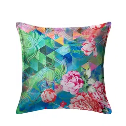 HOUZZCODE Multicoloured Set of Single Floral Square Cushion Covers image 4