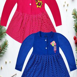 KidzzCart Polka Dot Print Fit & Flare Dress-image-94