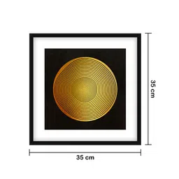 999Store Black & Yellow Abstract Pattern Cotton Canvas Digitally Printed Wall Art image 5