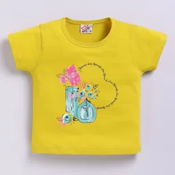 Universal Stars Girls Graphic Printed Round Neck Pure Cotton T-shirt-image-84