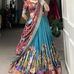 Aika Printed Ready to Wear Lehenga & Unstitched Blouse With Dupatta-picture-22