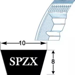 Mitsuboshi SPZ 787 Raw Edge Cogged Wedge Belt-image-7