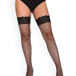 OGIMI- Ohh Give me Fishnet Thigh High Mesh Stockings With Silicone Lace Top-picture-46