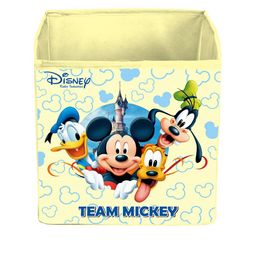 Kuber Industries Set Of 4 Yellow & Blue Disney Mickey Mouse Printed Non-Woven Extra-Large Foldable Storage Boxes image 5
