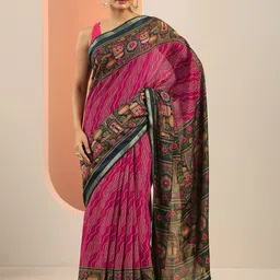 Libas Leheriya Printed Zari Saree-picture-9