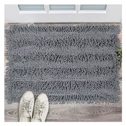 saral home Saralhome Cotton Shaggy Antiskid Mat Light Grey. 40cm x 60cm-picture-12