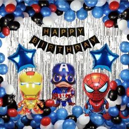 Surprise Decor superheros marvel birthday decoration avengers theme combo kit banner balloons 38pcs for boys girls adults-image-66