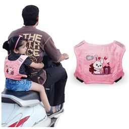 Kids Station Scooter Safety Belt for Children Pink Portable & Adjustable Two-Wheeler Harness for Child Passengers Bike Riding Belt for Boys & Girls-image-94