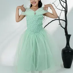 Aj DEZInES Net Fit & Flare Maxi Dress-image-2