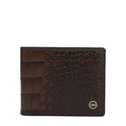 Da Milano Men Geometric Textured Leather Two Fold Wallet-image-86