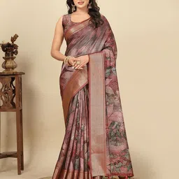 J 6 DESIGNER Floral Zari Silk Blend Saree-picture-58