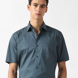 Van Heusen Men Geometric Printed Spread Collar Formal Shirt-picture-21