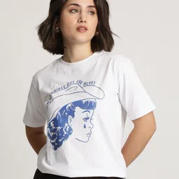 IVOC Women Typography Printed Applique T-shirt-picture-26