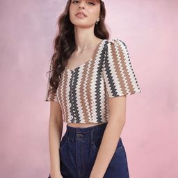 DressBerry Self-Striped Crop Shirt-image-25