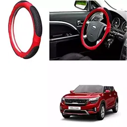 Auto Pearl Ring Type Car Steering Wheel Cover Compatible with Seltos-13