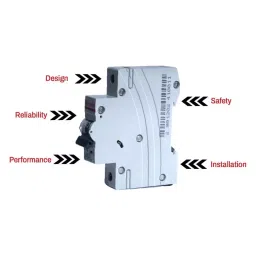 Dewon Electric Miniature Circuit Breaker Single Pole C Curve 10 A Current and 10 kA Breaking Capacity, CB1001010C image 2