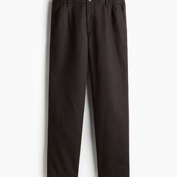 H&M Women Solid Regular Fit Mid-Rise Cotton Trousers-image-72