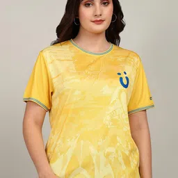 UMILDO Women Sports Printed Dri-FIT Applique T-shirt-image-32