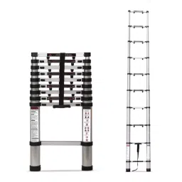 Corvids 12.5 Ft (3.8 m) Portable and Compact Finger Protect Aluminium Telescopic Ladder, CALT-FP38-image-38